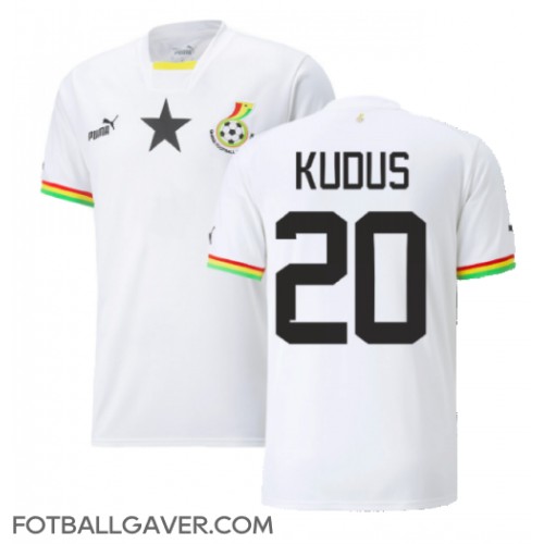 Ghana Mohammed Kudus #20 Fotballklær Hjemmedrakt VM 2022 Kortermet